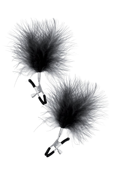 Pinces à seins plumeau noir - Sweet Caress Sweet Caress