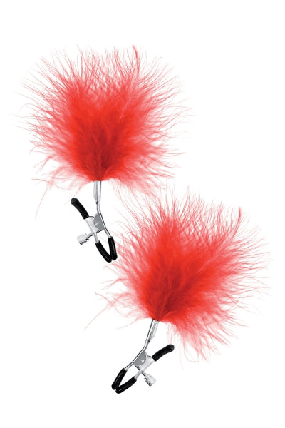 Pinces à seins plumeau rouge - Sweet Caress Sweet Caress