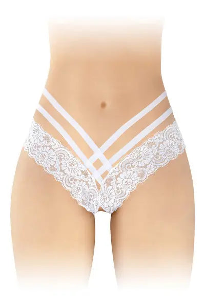 Tanga ouvert Anne - blanc Fashion Secret