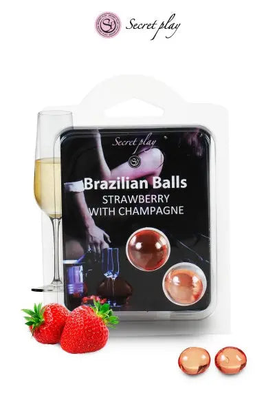 2 Brazilian Balls - fraise & champagne Secret Play