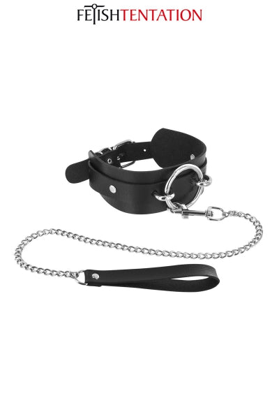 Collier avec anneau & laisse - Fetish Tentation Fetish Tentation