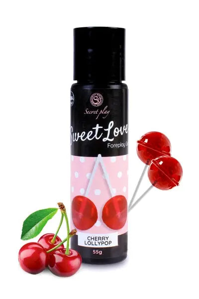 Lubrifiant comestible sucette à la cerise -  60 ml Secret Play