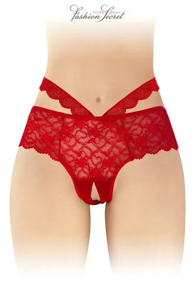 Culotte ouverte rouge Marie - Fashion Secret Fashion Secret