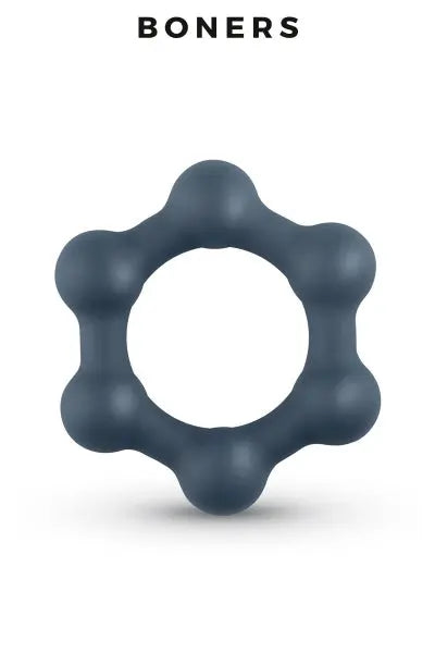 Cockring Hexagonal avec billes en acier - Boners Boners