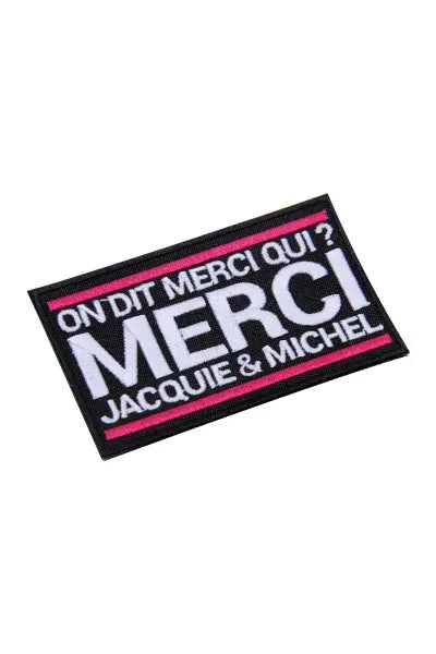 Ecusson rectangle Jacquie et Michel Jacquie & Michel