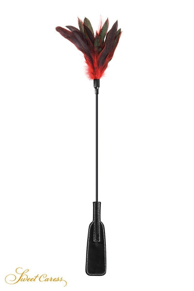 Tapette à plumes rouges et noires - Sweet caress Sweet Caress