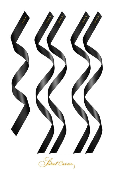 5 liens satin noir - Sweet Caress Sweet Caress