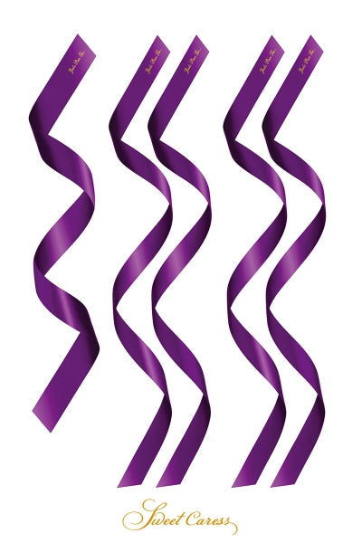 5 liens satin pourpre - Sweet Caress Sweet Caress