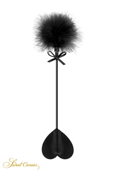 Tapette coeur avec pompon noir - Sweet Caress Sweet Caress