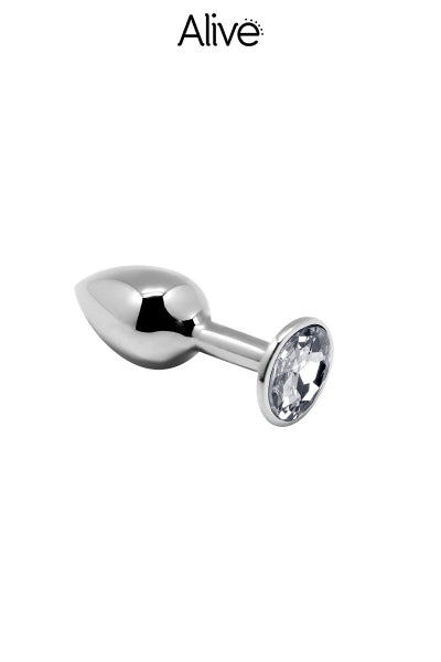 Plug métal bijou transparent S - Alive Alive