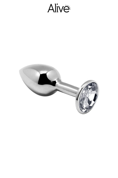 Plug métal bijou transparent M - Alive Alive