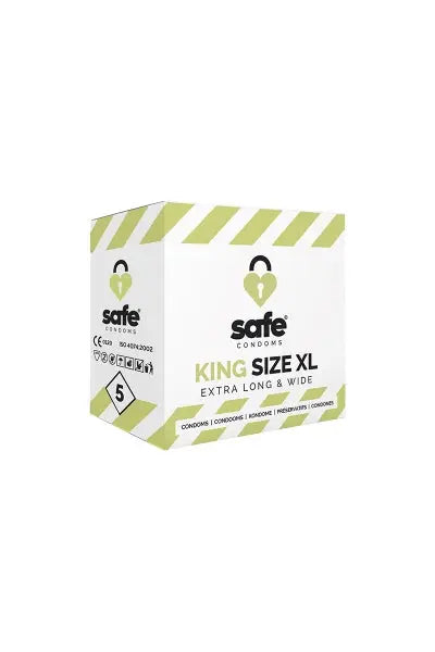 5 préservatifs Safe King Size XL Safe