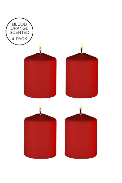 4 bougies SM rouges parfumées - Ouch! Ouch!