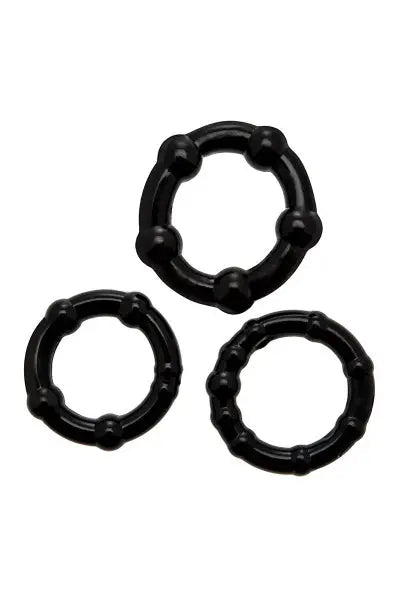 Set 3 Cockrings noir Babooom - Wooomy Wooomy