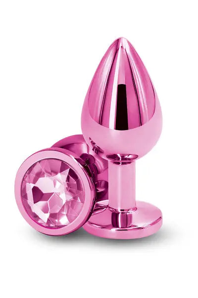 Plug bijou aluminium chromé rose M NS Novelties
