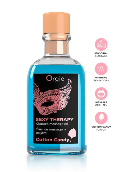 Huile de massage embrassable Sexy Therapy barbe à papa Orgie