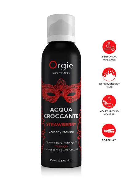 Mousse de massage effervescente Fraise 150ml Orgie