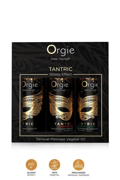 Coffret 3 huiles de massage Sensuel Tantric Collection Orgie