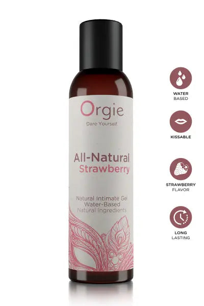 Gel intime naturel All Natural fraise 150ml Orgie