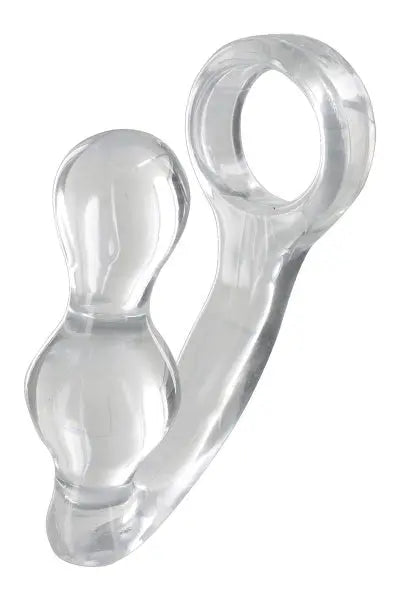 Stimulateur de prostate et cockring transparent Toy Joy