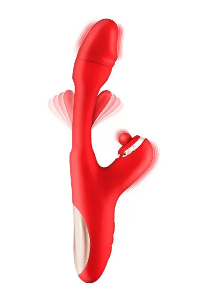 Vibromasseur rabbit 3-en-1 Joyfully rouge - Yoba Yoba