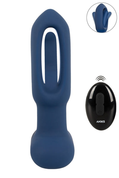 Plug anal vibrant avec langue oscillante - Anos Anos