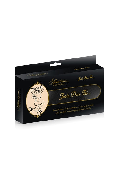 5 liens satin noir - Sweet Caress Sweet Caress