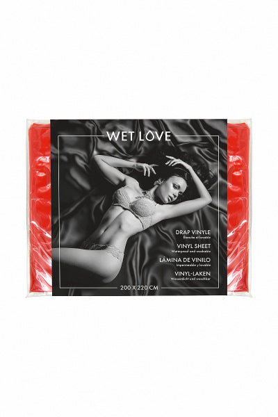 Drap Vinyle rouge 220 x 200 cm - Fetish Tentation Fetish Tentation