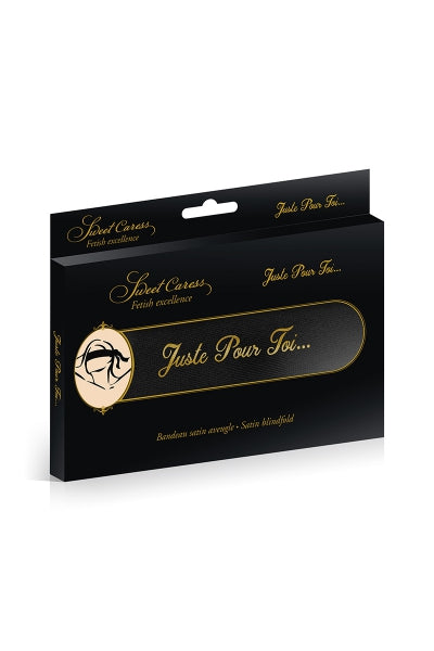 Bandeau BDSM satin noir - Sweet Caress Sweet Caress