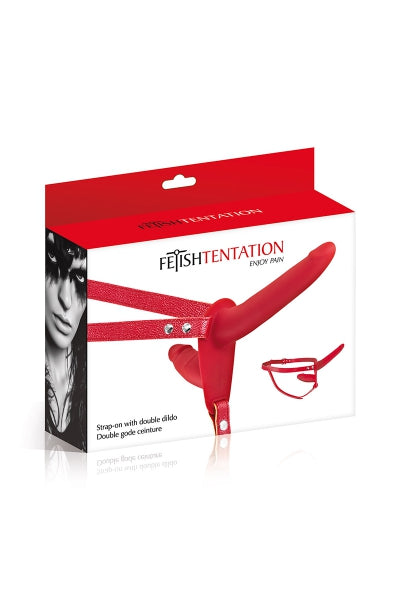 Double gode ceinture rouge - Fetish Tentation Fetish Tentation