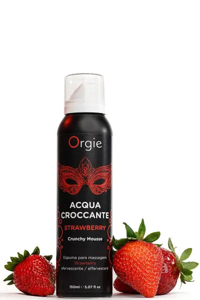 Mousse de massage effervescente Fraise 150ml Orgie