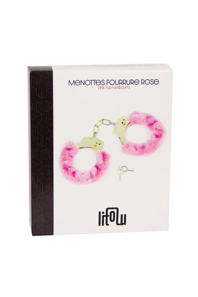 Menottes fourrure rose - Litolu Litolu