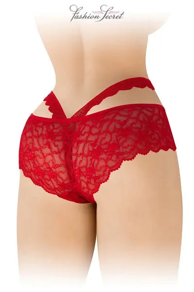 Culotte ouverte rouge Marie - Fashion Secret Fashion Secret
