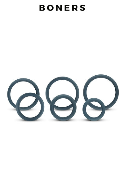 Set de 6 anneaux de pénis larges - Boners Boners