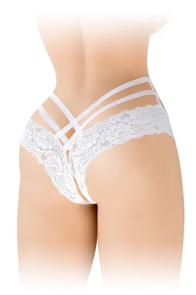 Tanga ouvert Anne - blanc Fashion Secret