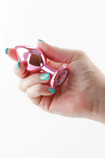 Plug bijou aluminium chromé rose M NS Novelties