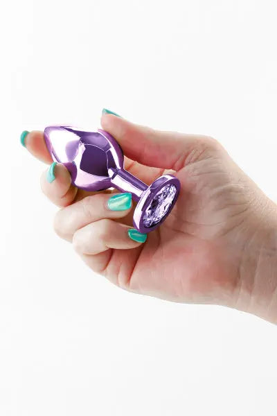 Plug bijou aluminium chromé violet M NS Novelties