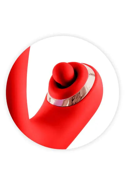 Vibromasseur rabbit 3-en-1 Joyfully rouge - Yoba Yoba