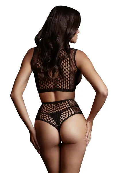 Top court et shorty résille Keyhole - Le Désir Le Désir