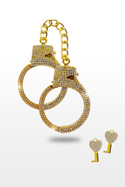 Menottes dorées et strass - Taboom Bondage Taboom