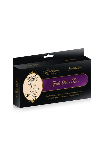 5 liens satin pourpre - Sweet Caress Sweet Caress