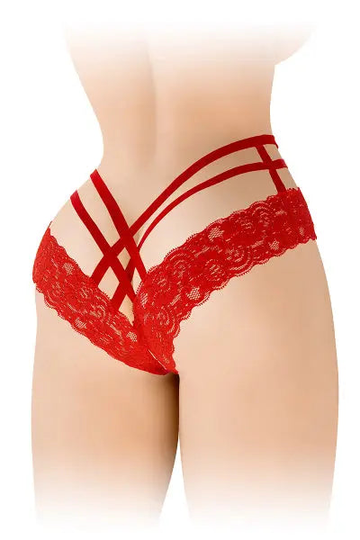 Tanga ouvert Anne - rouge Fashion Secret