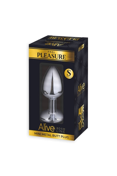 Plug métal bijou transparent S - Alive Alive