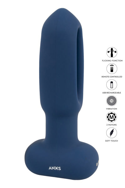 Plug anal vibrant avec langue oscillante - Anos Anos