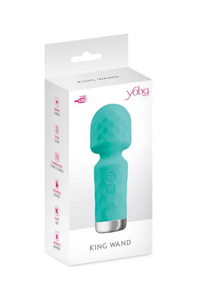 Mini vibromasseur King Wand vert Yoba
