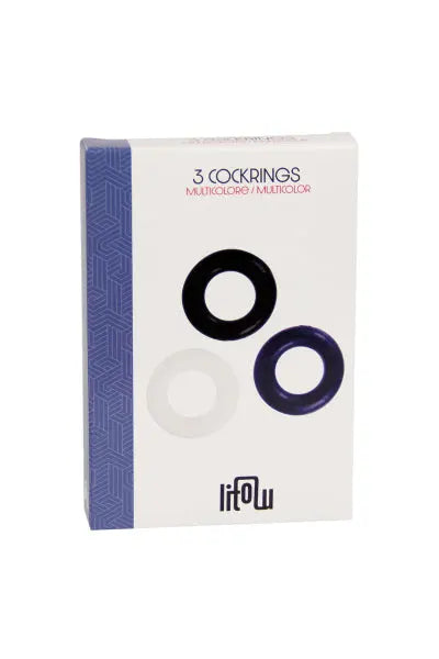 Set 3 Cockrings multicolore - Litolu Litolu