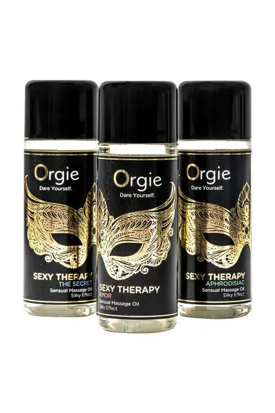 Coffret 3 huiles de massage sensuel Sexy Therapy Collection Orgie