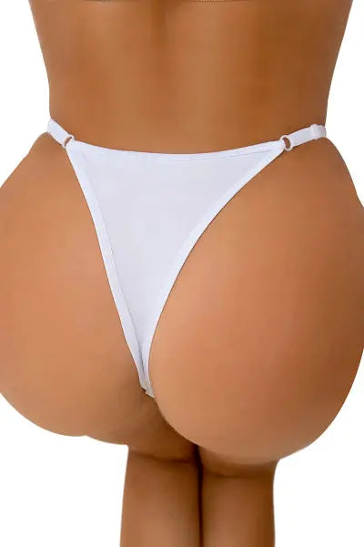 String ouvert à strass blanc Paris Hollywood