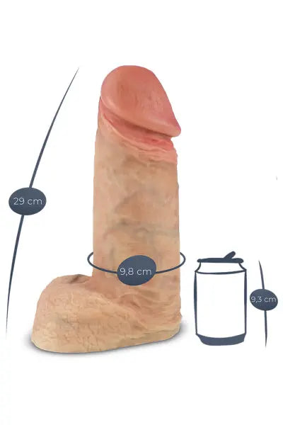 Gode Real Skin Supreme Model 1 flesh 30 x 9,9 cm - SilexD SilexD