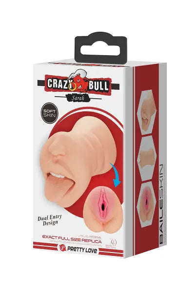 Masturbateur réaliste Sarah bouche et vagin Crazy Bull
